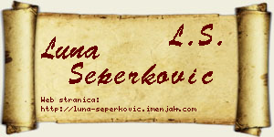 Luna Šeperković vizit kartica
